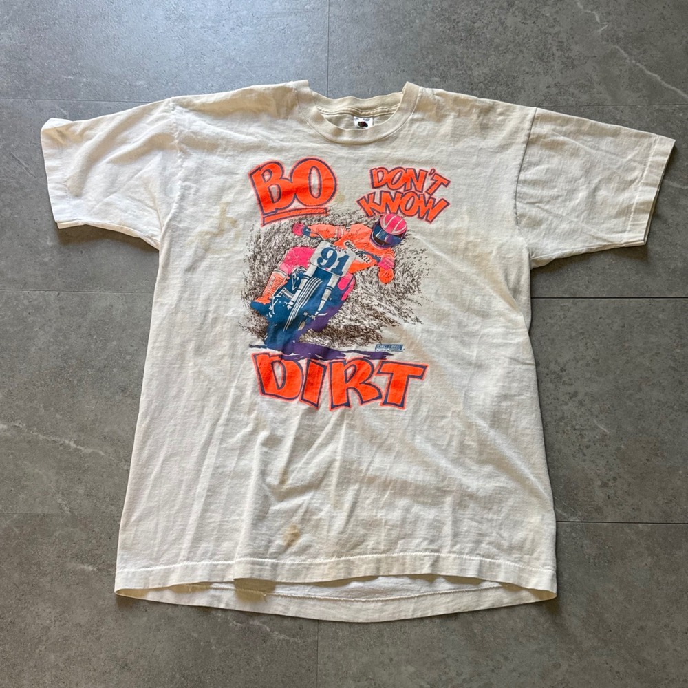 Vintage 90' Bo Don't Know Dirt Motocross T-Shirt XL